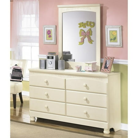 Ashley Cottage Retreat 2 Piece Wood Dresser Set In Cream Walmart Com
