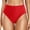 Red, variant on RUTAYY Swimwear Women Casual High Waisted Solid Color Split Plus Size Swim Trunks Boho Swim Wear