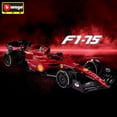 thumbnail image 2 of Bburago-coche de carreras de Fórmula 1 para niños, juguete de simulación de equipo de carreras, Ferrari 2022, 1:43, F1-75 #16, Leclerc #55 Sainz Fivean unisex, 2 of 2