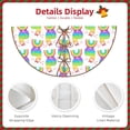 thumbnail image 3 of Defioc Rainbow Llama for Christmas Tree Skirt Snowman Xmas Tree Skirt Farmhouse Christmas Decorations Tree Mat for Holiday Party Decor-36", 3 of 6