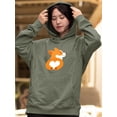 thumbnail image 2 of Welsh Corgi Puppy Bottom Hoodie Women -Image by Shutterstock, Female 5X-Large, 2 of 4