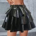 thumbnail image 2 of Bibifish Womens Skirts Short Cake Mesh Dress Shiny Sequin Skirts Cheerleader Fluffy Tutu Skirts Solid Color Stylish Glitter Skirts, 2 of 4