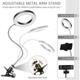 thumbnail image 4 of Ring Light, GINAVE Video Conference Lighting Kit 3200k-6800K Dimmable Desk Light with Clip and Detachable 360 °, 4 of 5