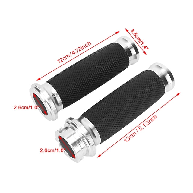 Cubierta Antideslizante De Aluminio Y Goma Para Empuñadura De Motocicleta, Empuñadura Universal De 25mm Para Manillar Para Una Fácil Instalación