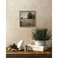 thumbnail image 3 of 10x10in Natural Framed Vintage Flower Landscape Wall Art Classic Retro Wildflower Wall Prints Farmhouse Kitchen Bathroom Office Decor, 3 of 5