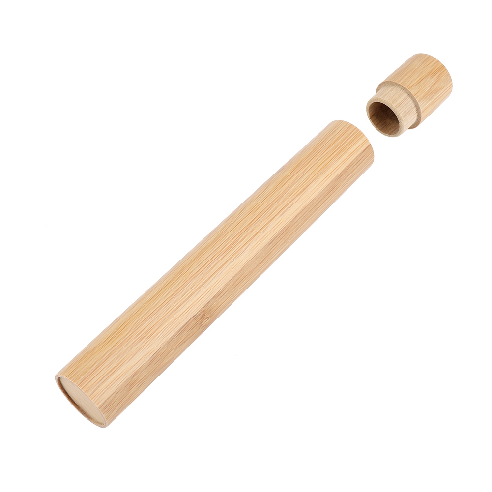 HERCHR Toothbrush Holder, Portable EcoFriendly Bamboo Toothbrush