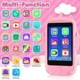 thumbnail image 6 of SHANNA Kids Smart Phone for Boys Girls 3-12 Year Old, Toddler Kid Smart Phone Learning Toy with Educational Games, MP3 Music Player, Phone Calls, Xmas Birthday Gifts, Pink, 6 of 9