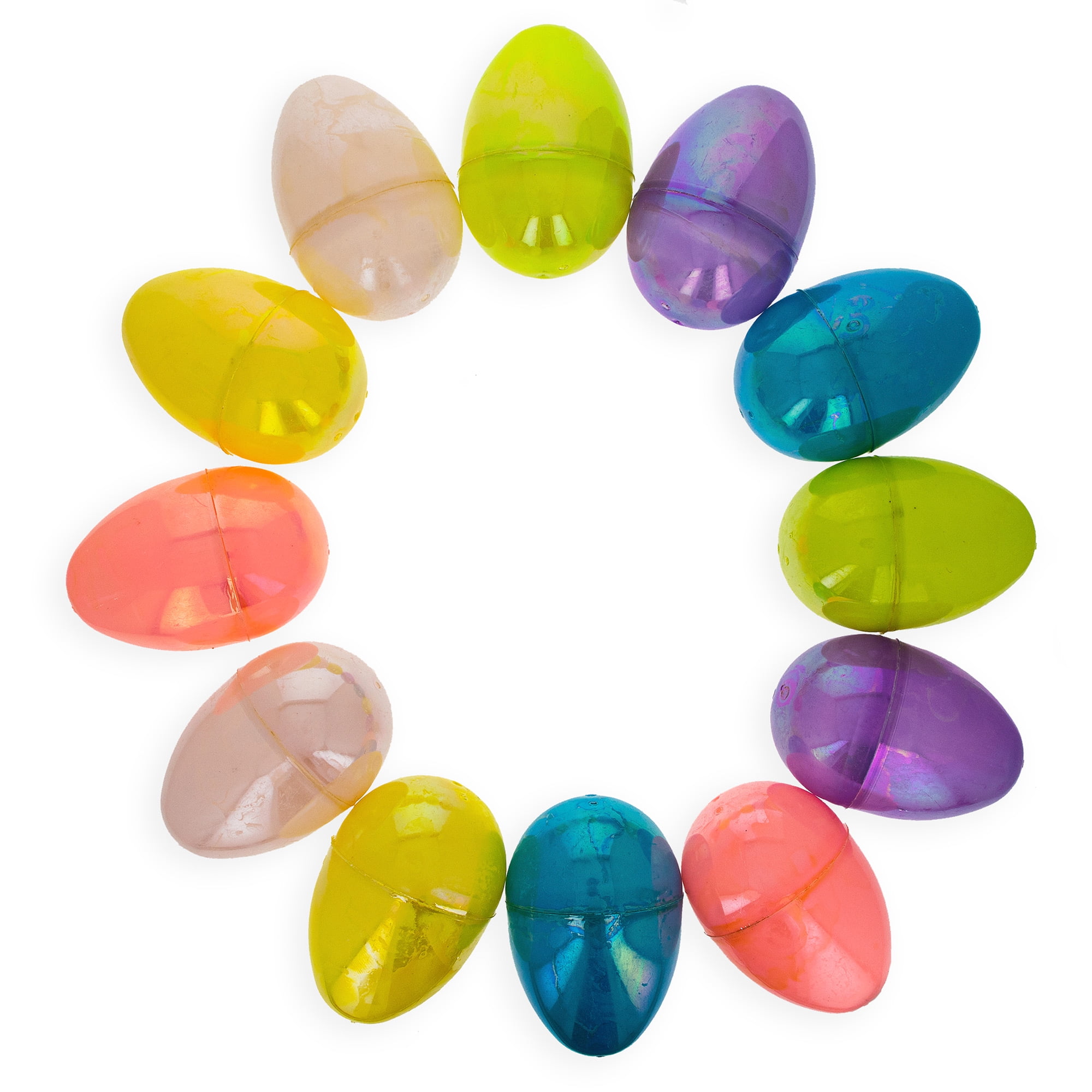 BestPysanky Set of 12 Colorful Plastic Easter Eggs 3.05 Inches