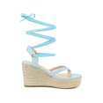 thumbnail image 3 of BLISSFUL STEP Sandales pour Femmes à Brides à Plateforme à Bride Arrière Sandales de Plage Sandales Compensées Bleu Pâle 6, 3 of 6
