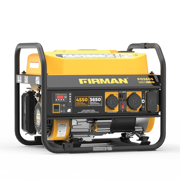Restored Firman Gas Portable Generator P03605 | 4550W | Recoil Start | 120/240V | Versatile Outlets | Generator Only (Refurbished)