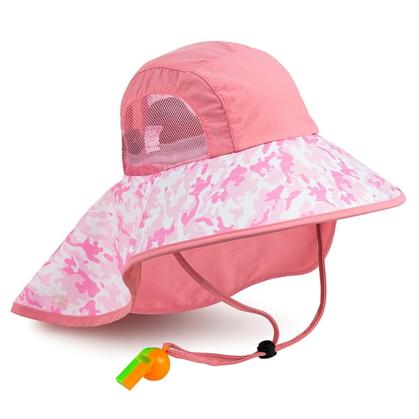 Kids Sun Hat,UPF 50+ Toddlers Boy Girl Wide Brim Beach Hats with