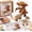 #CC1-Highland Cattle, variant on Push And Roll Farm Animal Sheep DIY Bead Tissue Cart Kit Handmade Bead Craft Cart With Cute Animal Sheep Tissue Holder For Desk Kitchen Coffee Bar And Farmhouse Decor