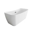 thumbnail image 5 of Elegant Kitchen & Bath BT10467GW-MBK 67 in. Soaking Bathtub, Glossy White with Matte Black Trim, 5 of 10