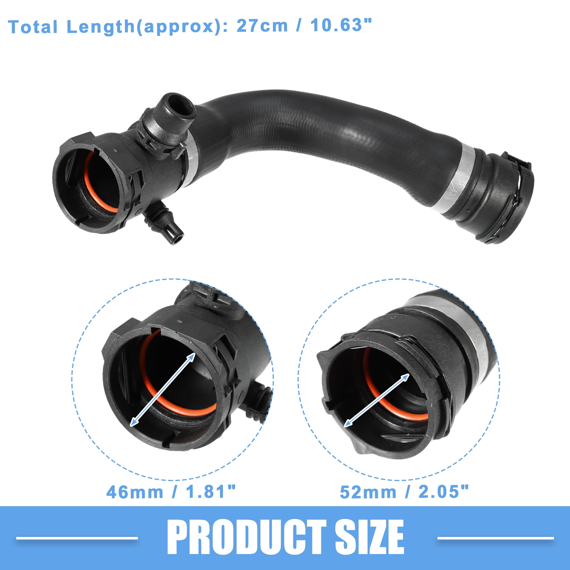 Unique Bargains Radiator Coolant Hose for BMW X4 M40i 3.0L L6 - Gas 2018 Rubber Black