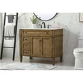 thumbnail image 2 of Elegant Decor Park Avenue 40" Aluminum MDF Single Bathroom Vanity in Driftwood, 2 of 8