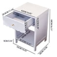 thumbnail image 6 of 26.77" Nightstand with Drawer & Open Shelf, Modern Cute Scalloped Edge Night Stand, Side Table for Bedroom Kids Room Girls Room, Light Purple, 6 of 7