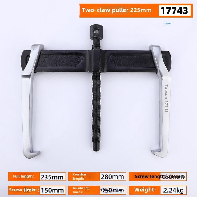 TuoSen Extracteur de Roulement à 2 Griffes, Outil de Démontage de Poutre de 225mm pour Réparation de Machines, Extracteur de Roue Polyvalent Robuste, Construction en Acier Durable, Utilisation Facile pour Professionnels et Bricolage, 2.24kg