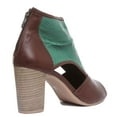 thumbnail image 3 of JUSTINREESS Monica Women's Heeled Perforated Sandal In Green Size 6, 3 of 6