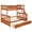 Walnut, variant on imerelez Twin-Over-Full Bunk Bed with Ladders and Two Storage Drawers (Walnut)