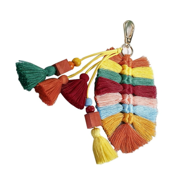 Bangcool Tassel Bag Charm Multi-purpose Decorative Key Ring Purse Charm Tassel Bag Charm