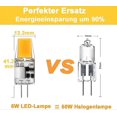 thumbnail image 2 of G4 LED Bulb, LED G4 4W Equivalent 50W Halogen Lamp, AC/DC 12V G4 Bulbs, Non-Dimmable, Warm White 3000K 500LM Eye Protection, 5PCs, 2 of 5
