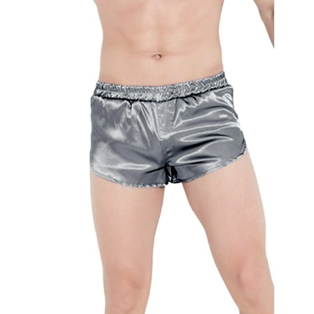 

Nieur Men Satin Pajama Boxer Shorts Sleep Shorts Silk Satin Boxers Shorts Underwear Sleep Pajama Lounge Home Shorts