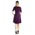 thumbnail image 3 of 24seven Comfort Appare Elbow Sleeve Maternity Knee Length Dress, 3 of 4