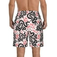 thumbnail image 3 of Yiaed Black Snake Print Men's Swim Trunks with Lining Quick Dry Sports Shorts Beach Shorts Boardshorts-Small, 3 of 5