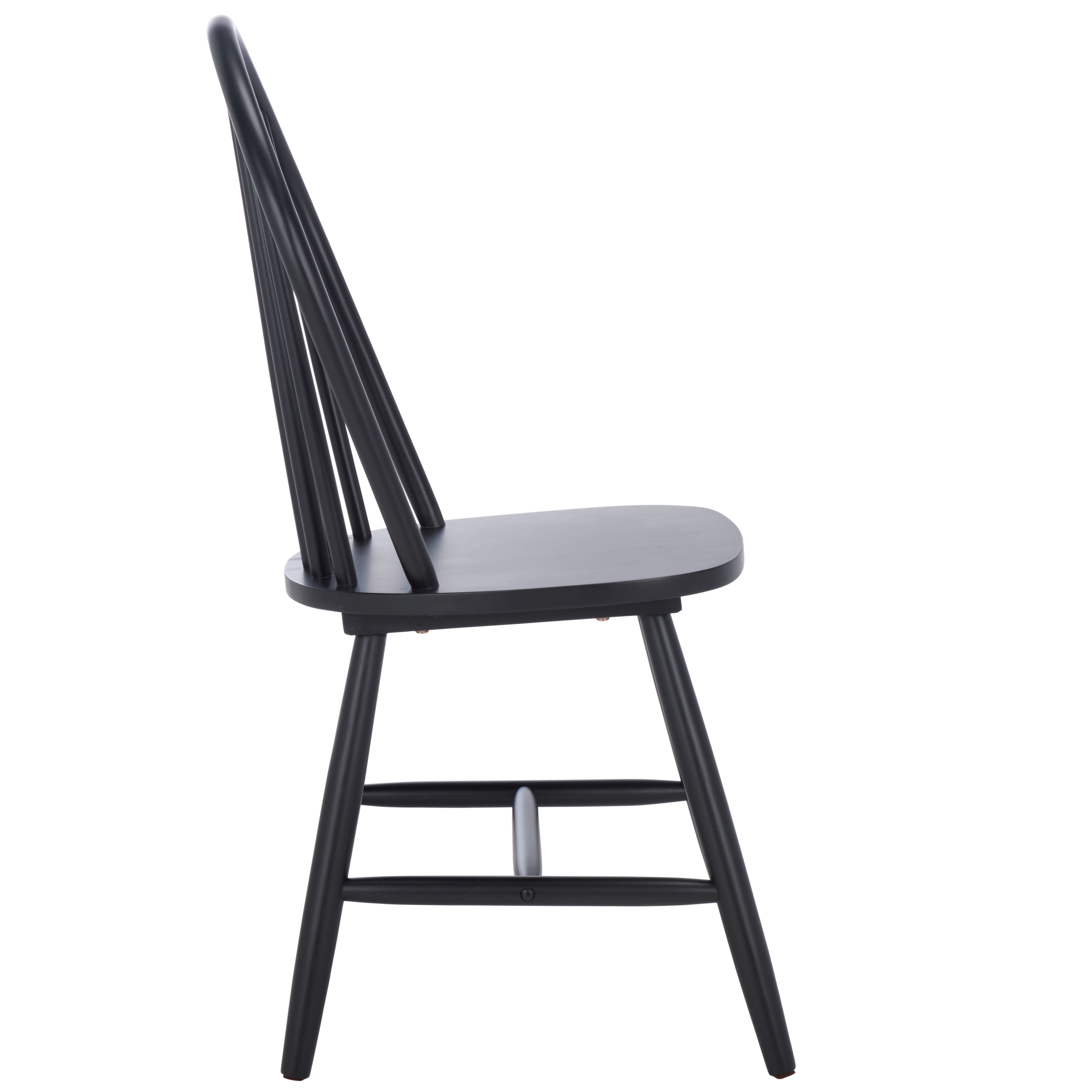 Safavieh Omaha Modern Wood Dining Side Chairs, Black (Set of 2)