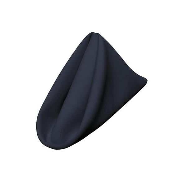 1818Pop-pk10-NavyP72 Polyester Poplin Napkin, Navy - 18 x 18 in. - Pack of 10