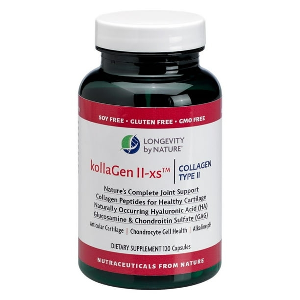 Longevity by Nature KollaGen IIxs Collagen with Glucosamine and