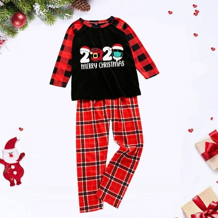 

Leutsin Christmas Baby Kids Child Printed Top+Pants Xmas Family Matching Pajamas Set