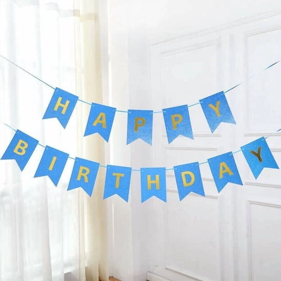 Happy Birthday Banner Reusable Party Decorations