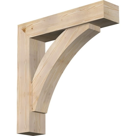 

Ekena Millwork 7 1/2 W x 36 D x 36 H Thorton Block Smooth Bracket w/ Offset Brace Douglas Fir