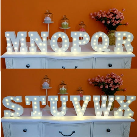 - GLIME N-Z Alphabet Wooden Letter Lights LED Standing Hanging Light UP Wedding Party Decor 6.1