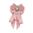 thumbnail image 2 of Broche de lazo con lazo para camisa, lazo preatado, elegante broche para corbata de cuello Rosa, 2 of 9