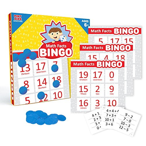 Bingo de Faits Mathématiques d'Addition et de Soustraction, 2 Niveaux de Difficulté, jusqu'à 36 Joueurs par Pint-Size Scholars