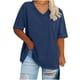 thumbnail image 2 of Fiudx Ofertas Flash Del Día Solo En Línea Camiseta Deportiva de Verano de Gran Tamaño con Cuello En V y Manga Corta para Mujer, 2 of 3