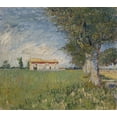 thumbnail image 2 of van Gogh, Vincent 16x15 Gold Ornate Wood Framed with Double Matting Museum Art Print Titled - Farmhouse in a wheat field, 2 of 4