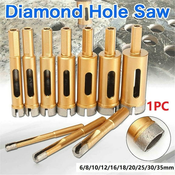 For Porcelain Marble Diamond Hole Saw Drill 6-35mm Bit Core Bit Cutter
