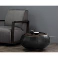 thumbnail image 2 of Sunpan Zenzi 25.5" Modern Faux Leather End Table in Bravo Black, 2 of 9