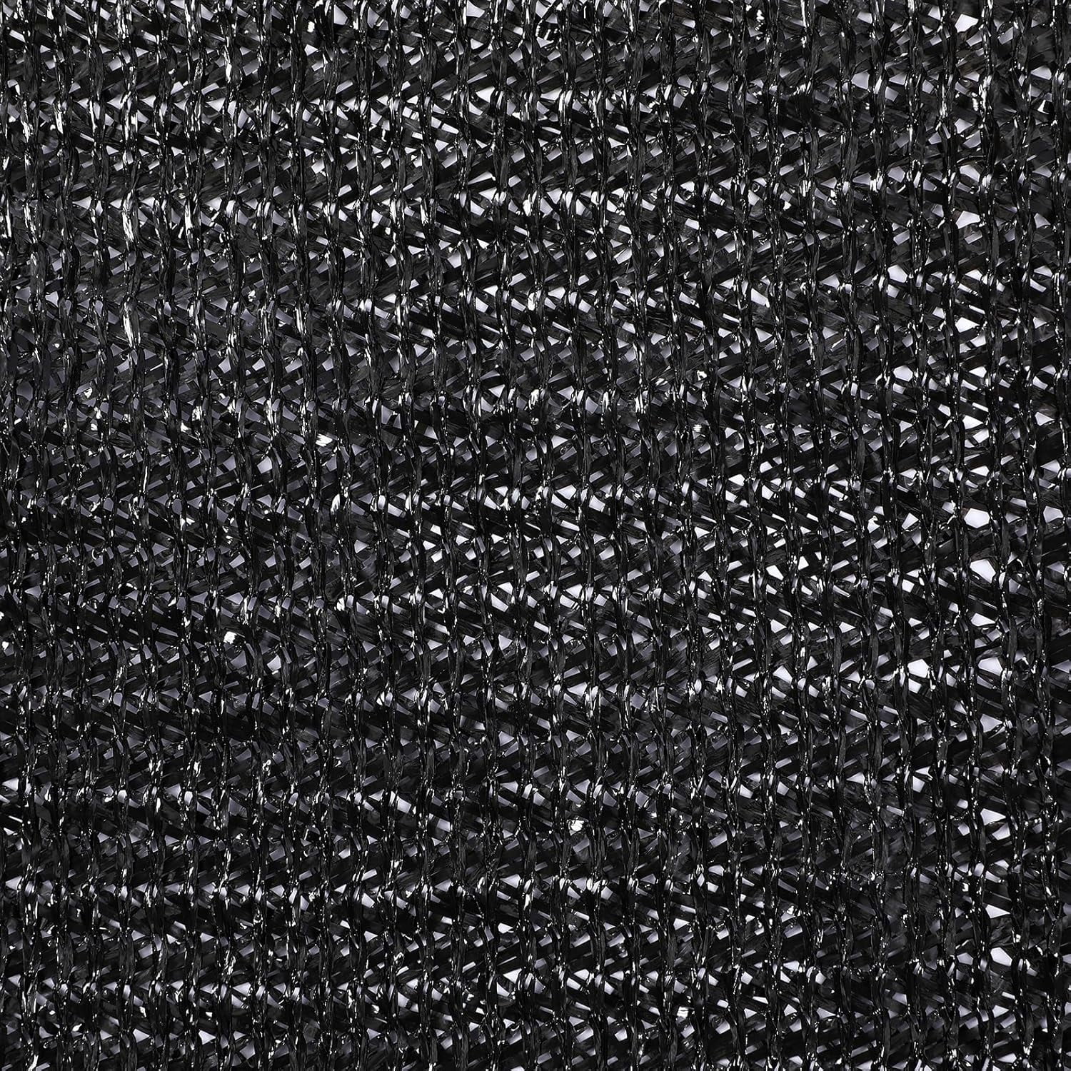95% 6ft x 100ft Bulk Eyelets Shade Cloth Roll Sunblock Shade UV Resistant Net Windscreen Cover Fabric Roll for Garden Greenhouse Flower Plant Patio Kennel Canopy(Black)
