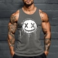 thumbnail image 1 of Camiseta sin mangas de cuello redondo para hombre, con estampado de Halloween, cuello redondo, estilo informal, deportiva, para hombre, 1 of 5