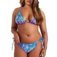 thumbnail image 4 of Garronmavis Fish Scale Thong Bikini Sets for Women Halter Triangle Tops String Bikini Set Spaghetti Strap Bathing Suits Summer Beach Swimming Suit, 4 of 6