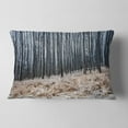 thumbnail image 2 of Designart Moody Cold Forest with Thick Woods - Forest Throw Pillow - 12x20, 2 of 5