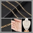 thumbnail image 5 of DIY 10M 32.8 Feet 3MM Gold Chain Roll Figaro Chains Stainless Steel Cable Chain Necklace Chains with Jump Rings Lobster Clasps for Women Adults Jewelry Making Kits Necklaces Bracelets Craft, 5 of 7