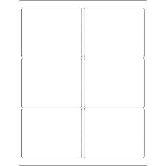 Box Partners Laser Labels Rectangle 4" x 3 1/3" White 600/Case LL127