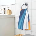 thumbnail image 3 of Yayeee 100% Cotton Hand Towels for Bathroom 16" x 28" Soft Absorbent Kitchen Towel, Orange Abstract Wavy, 3 of 7