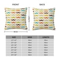 thumbnail image 3 of Rateoe Colorful Mustache Pattern Throw Pillow Cover Premium Pillow Stuffer Sham Square for Decorative Cushion Bed Couch Sofa(Pillow insert not included), 3 of 8