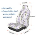 thumbnail image 3 of Wukai Lavender Flowers Full Set Car Seat Covers with Soft Padding Universal Auto Front Seats Protector and Cushion Mat, 3 of 5